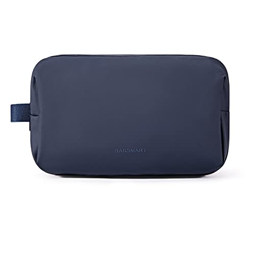 BAGSMART Kulturbeutel für Herren, Reise-Kulturbeutel, Dopp Kit, Wasserabweisender Rasierbeutel für Toilettenartikel, Zubehör (Blue) von bagsmart