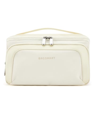 BAGSMART Kulturbeutel für Herren, Reisetasche mit weiter Öffnung für Toilettenartikel, Dopp Kit, Wasserabweisende Rasierhygienetasche für Badezimmerdusche Beige BAGSMART Kulturbeutel für Herren, Reisetasche mit weiter Öffnung für Toilettenartikel, Dopp Kit, Wasserabweisende Rasierhygienetasche für Badezimmerdusche Beige von bagsmart