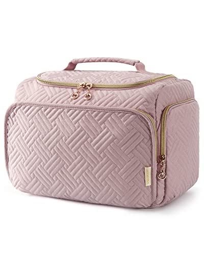 BAGSMART Reise-Kulturbeutel, große weit offene Reisetasche für Toilettenartikel, Make-up, Kosmetiktasche mit Griff, Rosa BAGSMART Reise-Kulturbeutel, große weit offene Reisetasche für Toilettenartikel, Make-up, Kosmetiktasche mit Griff, Rosa von bagsmart