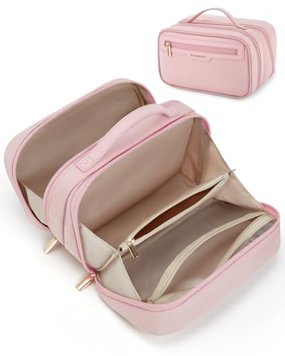BAGSMART Kosmetiktasche Make-up Organizer Tasche Große Kulturbeutel Weit zu öffnende,für Toilettenartikel in Reisegröße,Zubehör,Flaschen,Bürsten,Rosa BAGSMART Kosmetiktasche Make-up Organizer Tasche Große Kulturbeutel Weit zu öffnende,für Toilettenartikel in Reisegröße,Zubehör,Flaschen,Bürsten,Rosa von bagsmart