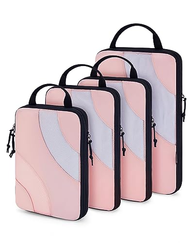 BAGSMART Packing Cubes Compression, Kleidertaschen, 4-teilig Koffer Organizer, Packtaschen Erweiterbar Kofferorganizer, Packwürfel Kompression, Travel Organizer für Urlaub und Reisen, Rosa BAGSMART Packing Cubes Compression, Kleidertaschen, 4-teilig Koffer Organizer, Packtaschen Erweiterbar Kofferorganizer, Packwürfel Kompression, Travel Organizer für Urlaub und Reisen, Rosa von bagsmart