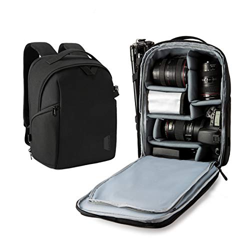 bagsmart Kamerarucksack, DSLR SLR Kameratasche Passend für 13,3-Zoll Laptops, Wasserfeste Fotorucksack mit Regenschutz, Stativhalter, Schwarz Mittel bagsmart Kamerarucksack, DSLR SLR Kameratasche Passend für 13,3-Zoll Laptops, Wasserfeste Fotorucksack mit Regenschutz, Stativhalter, Schwarz Mittel von bagsmart