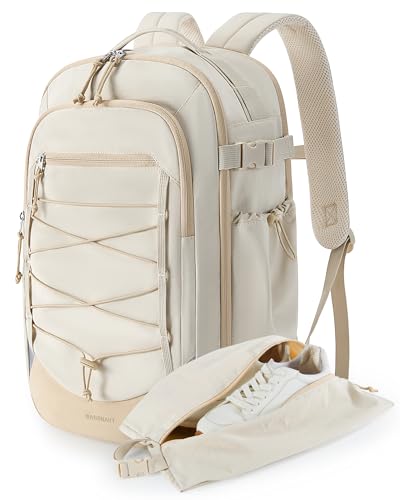 bagsmart Handgepäck-Reiserucksack 17,3-Zoll-Reiserucksack, Rucksack kann persönliche Gegenstände mit Schuhbeutel 30L wasserdichter Freizeitrucksack verstauen Beige bagsmart Handgepäck-Reiserucksack 17,3-Zoll-Reiserucksack, Rucksack kann persönliche Gegenstände mit Schuhbeutel 30L wasserdichter Freizeitrucksack verstauen Beige von bagsmart