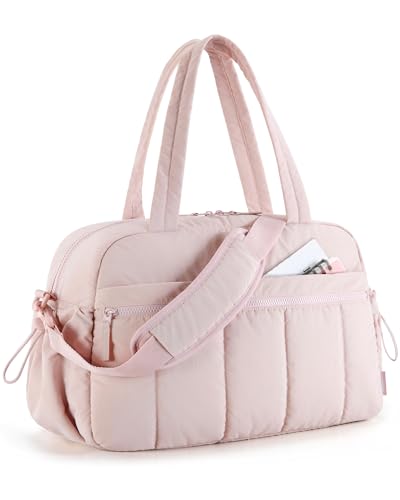 bagsmart Puffer Reisetasche, Sporttasche Damen 24l Weekender Wasserabweisend Travel Bag HandgepäCk Gym Bag Kliniktasche Geburt Krankenhaustasche Mit Pvc Nasse Tasche FüR Fitness, Sauna, Rosa bagsmart Puffer Reisetasche, Sporttasche Damen 24l Weekender Wasserabweisend Travel Bag HandgepäCk Gym Bag Kliniktasche Geburt Krankenhaustasche Mit Pvc Nasse Tasche FüR Fitness, Sauna, Rosa von bagsmart