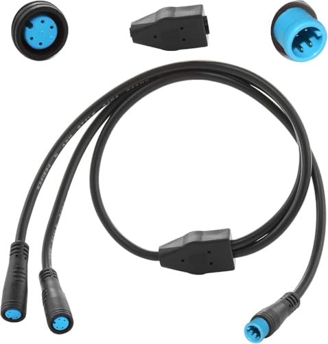 baluoqi Y-Split Verlängerungskabel 4Pin 1T2 Verlängerungskabel mit wasserdichtem Stecker für Ebike Licht, Getriebesensor und Bremse im Ebike Umbausatz(2 Stück, 7" in der Länge) von baluoqi