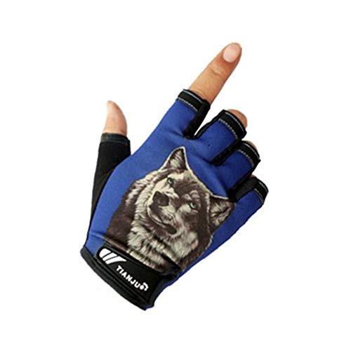 Fingerlose Handschuhe Herren Handschuhe Fingerlos Handschuhe Bike Men Mountainbike Handschuhe Herren Bikerhandschuhe für Männer Blue,20 von beautyhe