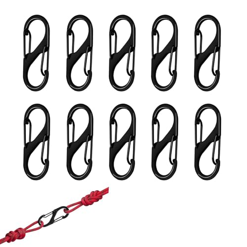 10 Stück Karabinerhaken Klein, S Karabiner Mini, Karabiner Klein, Doppelkarabiner, Für Outdoor Camping Zuhause Wandern 10 Stück Karabinerhaken Klein, S Karabiner Mini, Karabiner Klein, Doppelkarabiner, Für Outdoor Camping Zuhause Wandern von beejune