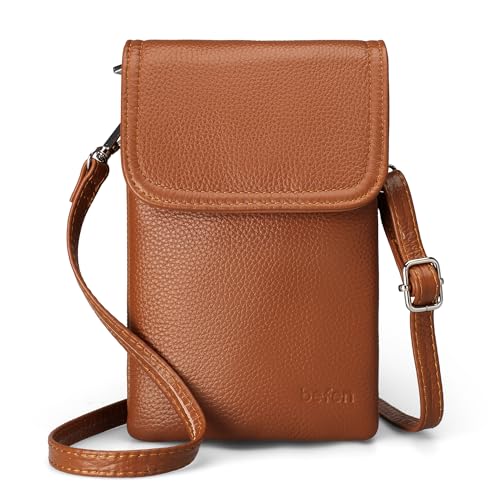 befen Handytasche zum Unhängen Damen, Echtleder Handytasche mit Geldbörse zum Umhängen Kleine Umhängetasche Damen mit Langem Riemen und Schlüsselring für Phone unter 6,7 Zoll, Braun befen Handytasche zum Unhängen Damen, Echtleder Handytasche mit Geldbörse zum Umhängen Kleine Umhängetasche Damen mit Langem Riemen und Schlüsselring für Phone unter 6,7 Zoll, Braun von befen