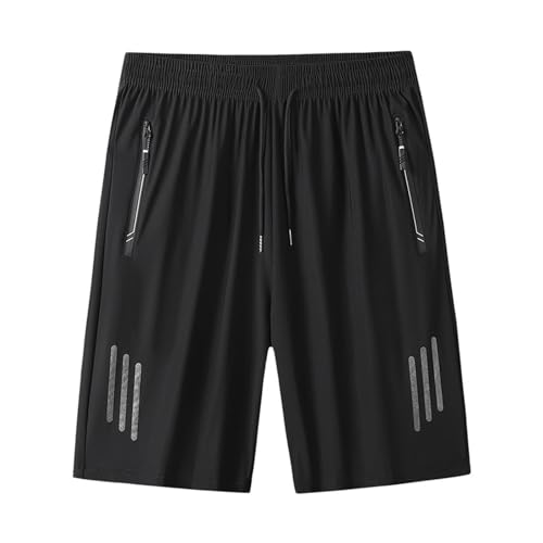 behound Puliam ICY Shorts for Men,Icedactive-Ice Silk Quick Drying Stretch Shorts,Mens Plus Size Ice Silk Shorts (Black,5XL) von behound