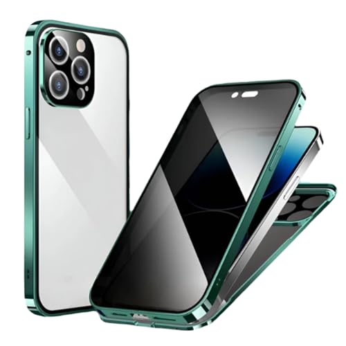 behound Stealth Case,Stealth Carbon Fiber Phone Case,Stealthcase Magnetic Privacy Case with Double Buckle for iPhone 11/12/13/14/15 Pro Max,Privacy Screen Protector Case for iPhone (13,Green) von behound