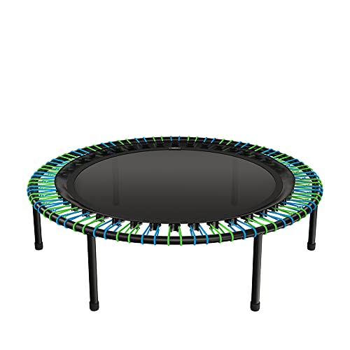 bellicon Fitness Trampolin 100cm (Blau-Grün) | Stabile Schraubbeine & Seilring-Federung bis zu 120 kg (Stark) | 3-teiliger Rahmen | Made in Germany von bellicon