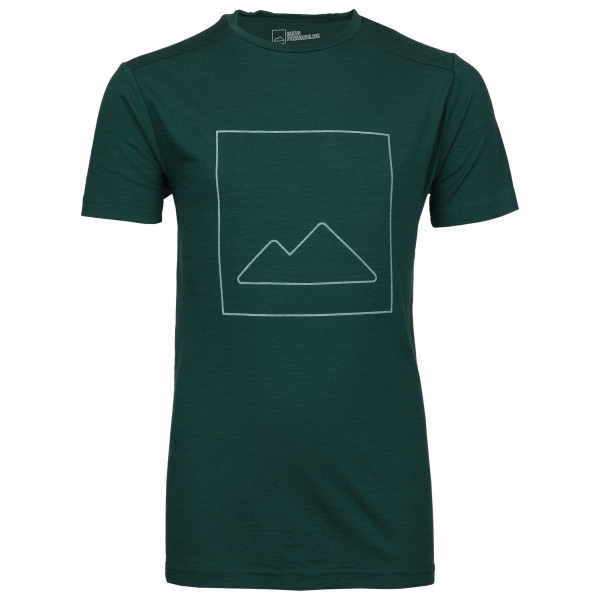 Bergfreunde - Kid's Merino150 Bergfreunde Outline T-Shirt - Merinoshirt Gr 104;128 grün von Bergfreunde