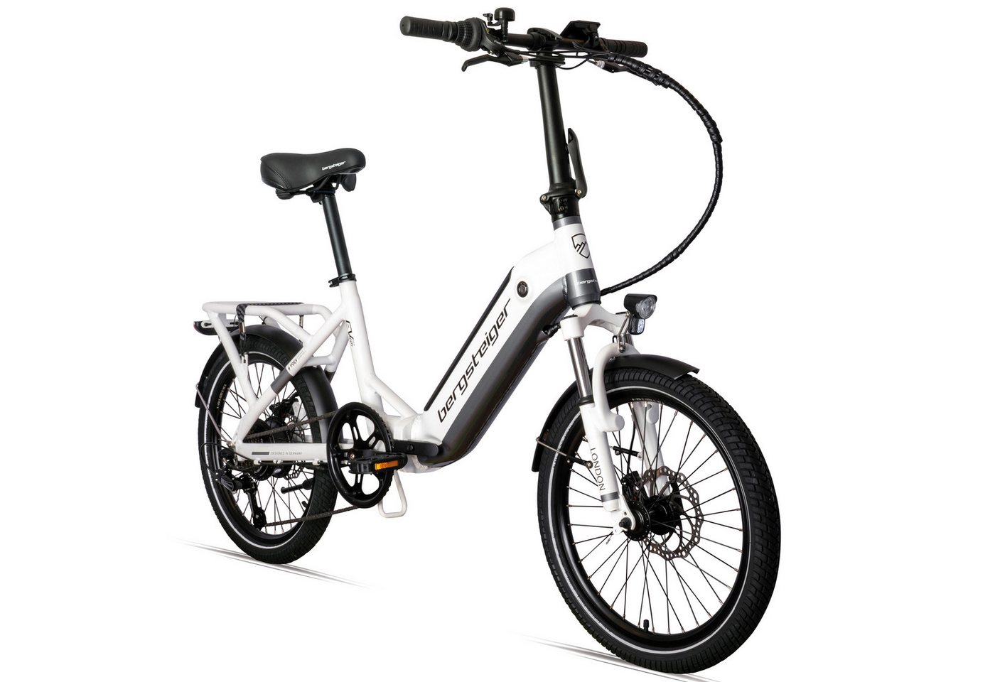 bergsteiger E-Bike London 20 Zoll E-Bike Klapprad mit 250 Watt Motor, Damen, Herren, 7 Gang, Heckmotor, Scheibenbremsen bergsteiger E-Bike London 20 Zoll E-Bike Klapprad mit 250 Watt Motor, Damen, Herren, 7 Gang, Heckmotor, Scheibenbremsen von bergsteiger