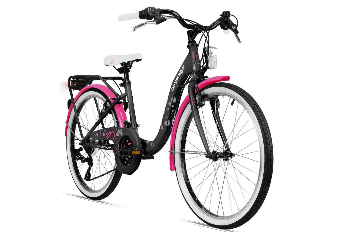 bergsteiger Kinderfahrrad Atlantis 20, 24 Zoll Mädchenfahrrad, 6 - 11 Jahre, StVZO, 18 Gang Shimano Tourney RD-TY300 Schaltwerk, Kettenschaltung, V-Bremse bergsteiger Kinderfahrrad Atlantis 20, 24 Zoll Mädchenfahrrad, 6 - 11 Jahre, StVZO, 18 Gang Shimano Tourney RD-TY300 Schaltwerk, Kettenschaltung, V-Bremse von bergsteiger