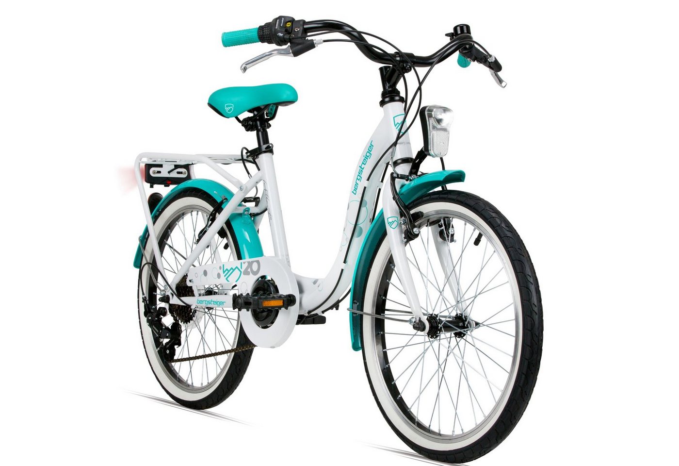 bergsteiger Kinderfahrrad Atlantis 20, 24 Zoll Mädchenfahrrad, 6 - 11 Jahre, StVZO, 6 Gang Shimano Tourney RD-TY300 Schaltwerk, Kettenschaltung, V-Bremse bergsteiger Kinderfahrrad Atlantis 20, 24 Zoll Mädchenfahrrad, 6 - 11 Jahre, StVZO, 6 Gang Shimano Tourney RD-TY300 Schaltwerk, Kettenschaltung, V-Bremse von bergsteiger