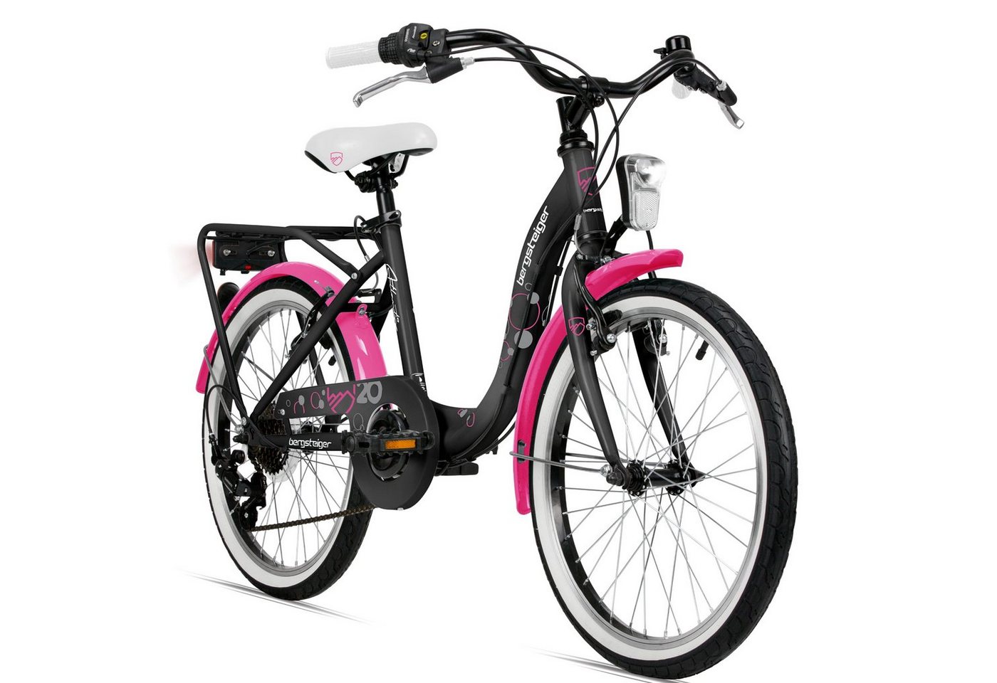 bergsteiger Kinderfahrrad Atlantis 20, 24 Zoll Mädchenfahrrad, 6 - 11 Jahre, StVZO, 6 Gang Shimano Tourney RD-TY300 Schaltwerk, Kettenschaltung, V-Bremse bergsteiger Kinderfahrrad Atlantis 20, 24 Zoll Mädchenfahrrad, 6 - 11 Jahre, StVZO, 6 Gang Shimano Tourney RD-TY300 Schaltwerk, Kettenschaltung, V-Bremse von bergsteiger