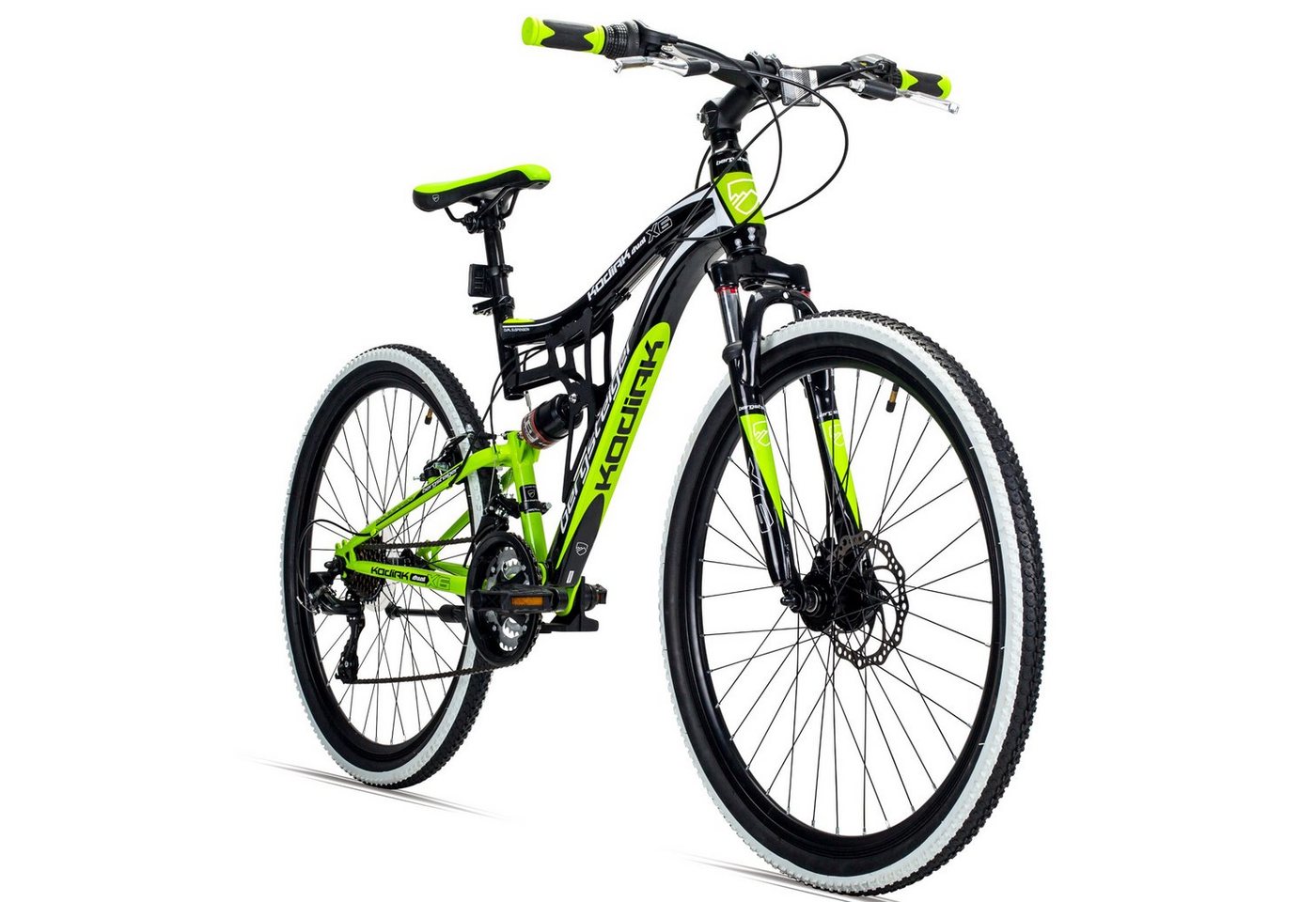 bergsteiger Mountainbike Kodiak 26, 29 Zoll Mountainbike, geeignet ab 150 cm, Damen, Herren, 21 Gang Shimano Tourney RD-TY300 Schaltwerk, Kettenschaltung, V-Bremse & Scheibenbremse bergsteiger Mountainbike Kodiak 26, 29 Zoll Mountainbike, geeignet ab 150 cm, Damen, Herren, 21 Gang Shimano Tourney RD-TY300 Schaltwerk, Kettenschaltung, V-Bremse & Scheibenbremse von bergsteiger