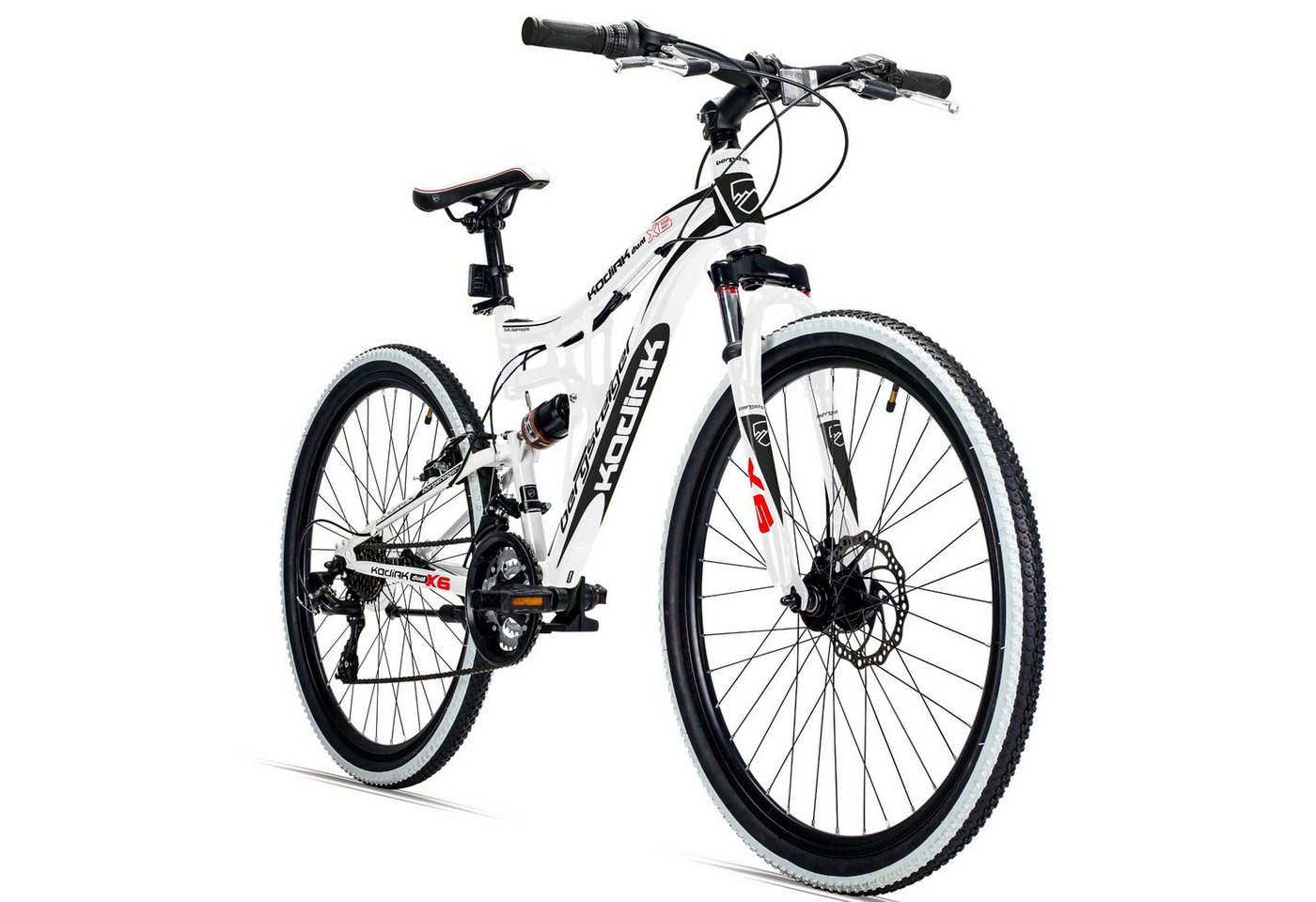 bergsteiger Mountainbike Kodiak 26, 29 Zoll Mountainbike, geeignet ab 150 cm, Damen, Herren, 21 Gang Shimano Tourney RD-TY300 Schaltwerk, Kettenschaltung, V-Bremse & Scheibenbremse bergsteiger Mountainbike Kodiak 26, 29 Zoll Mountainbike, geeignet ab 150 cm, Damen, Herren, 21 Gang Shimano Tourney RD-TY300 Schaltwerk, Kettenschaltung, V-Bremse & Scheibenbremse von bergsteiger