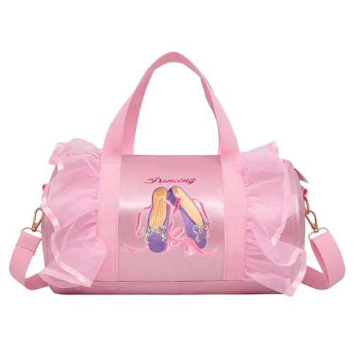 besbomig Prinzessin Tanztasche Balletttasche Umhängetasche Sporttasche Tasche Farbe pink Geschenk Dance Gym für Mädchen, Rosa-4 besbomig Prinzessin Tanztasche Balletttasche Umhängetasche Sporttasche Tasche Farbe pink Geschenk Dance Gym für Mädchen, Rosa-4 von besbomig
