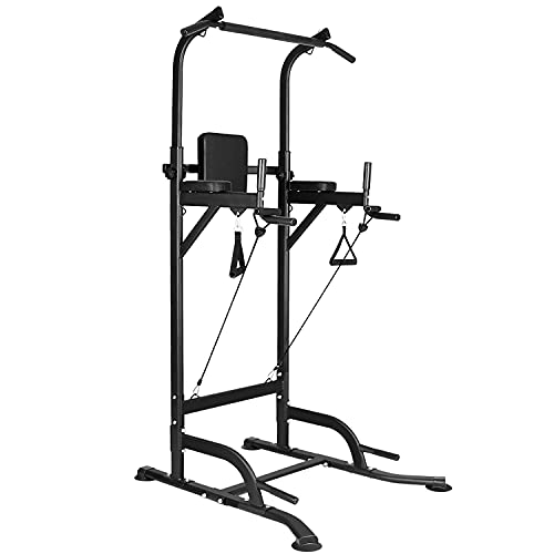 Power Tower Dip Station Kraftturm, Bigzzia Fitnessstation Kraftstation mit Klimmzugstange für Zuhause, Höhenverstellbar 180-230 cm Belastbar 150 kg Power Tower Dip Station Kraftturm, Bigzzia Fitnessstation Kraftstation mit Klimmzugstange für Zuhause, Höhenverstellbar 180-230 cm Belastbar 150 kg von bigzzia