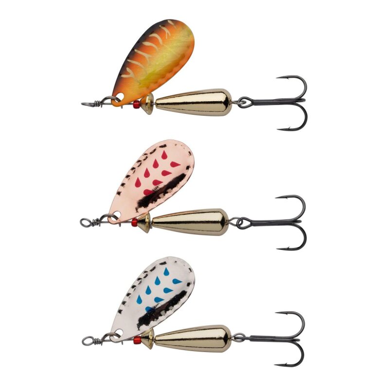 ABU GARCIA Droppen Spinner 4cm 4g Mix Colours 3Stk. ABU GARCIA Droppen Spinner 4cm 4g Mix Colours 3Stk.
