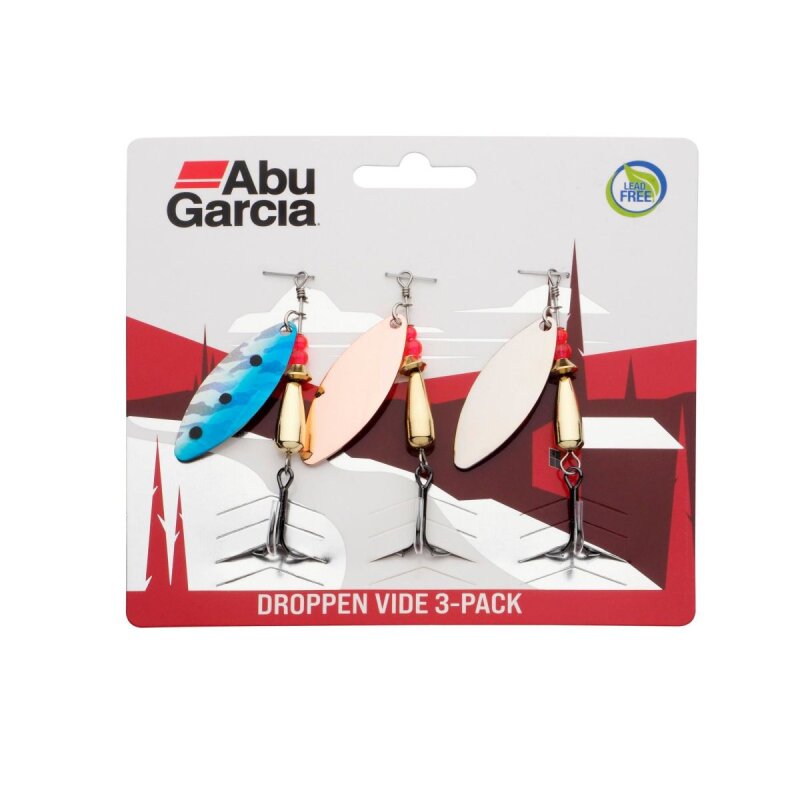 ABU GARCIA Droppen Vide Spinner 5,5cm 7g Mix Colours 3Stk.