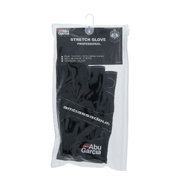 ABU GARCIA Stretch Gloves L Schwarz