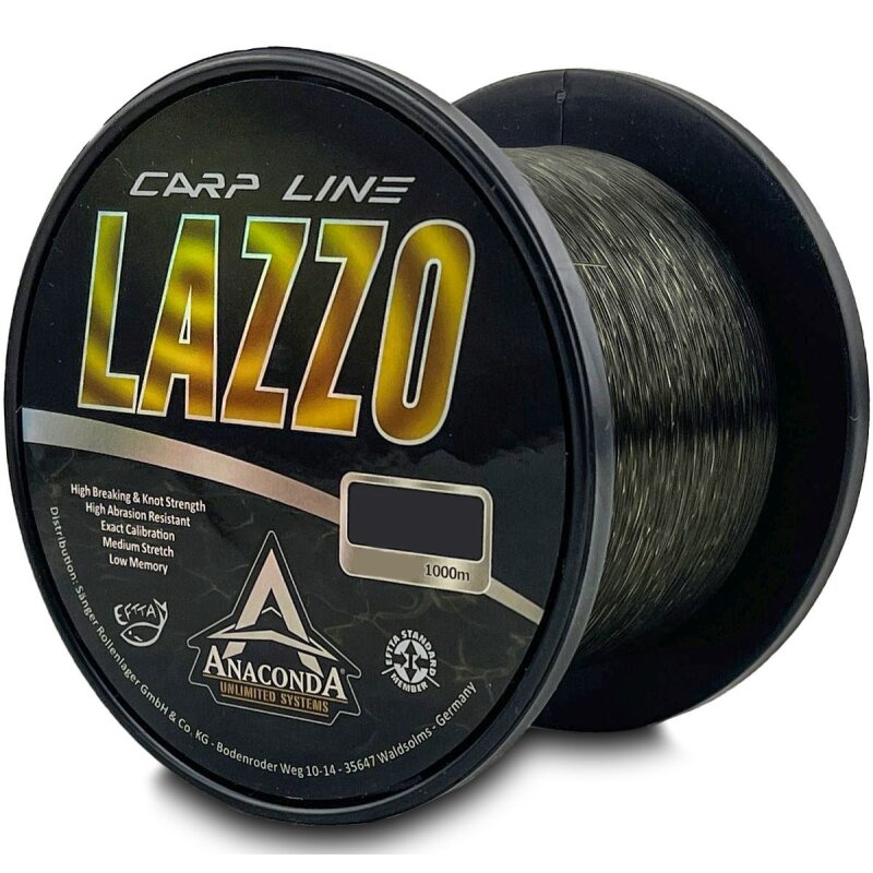 ANACONDA Carp Line Lazzo 0,36mm 9,3kg 1000m Schlamm (0,01 € pro 1 m)