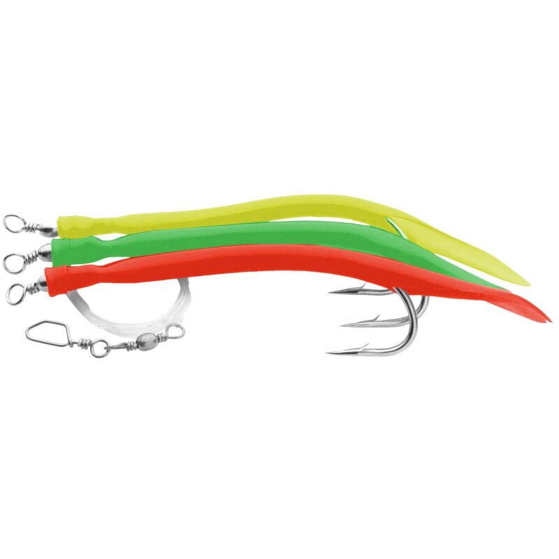 AQUANTIC 3er Gummi Makk System Gr.8/0 130cm 0,8mm Red/Green/Yellow AQUANTIC 3er Gummi Makk System Gr.8/0 130cm 0,8mm Red/Green/Yellow