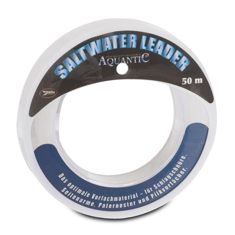 AQUANTIC Saltwater Leader 0,5mm 11,34kg 50m Ultra Clear (0,10 € pro 1 m)