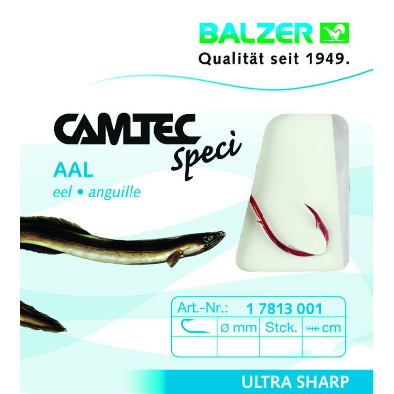 BALZER Camtec Eel 60cm Rot Gr.2 0,35mm 10Stk. BALZER Camtec Eel 60cm Rot Gr.2 0,35mm 10Stk.