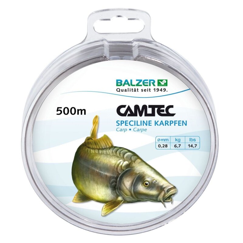 BALZER Camtec Speciline Karpfen 0,25mm 5,8kg 500m Braun (0,01 € pro 1 m)