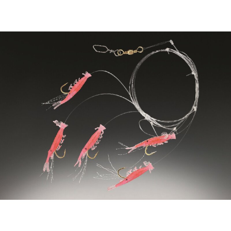 BALZER Edition Sea Hering Mini Shrimp Rig Gr.6 13cm 0,45mm Rot BALZER Edition Sea Hering Mini Shrimp Rig Gr.6 13cm 0,45mm Rot