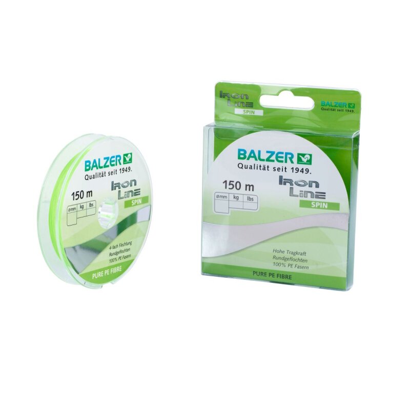 BALZER Iron Line 4 Spin 0,13mm 8,5kg 150m Chartreuse (0,05 € pro 1 m)