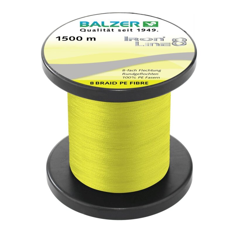 BALZER Iron Line 8 0,24mm 19,5kg 1500m Gelb (0,08 € pro 1 m)