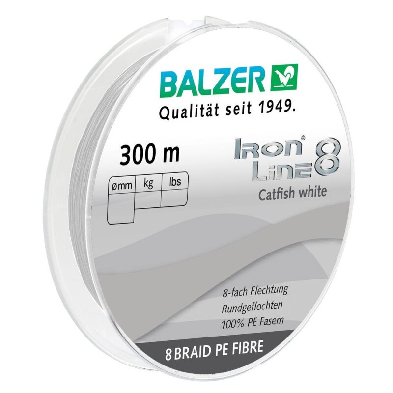 BALZER Iron Line 8 Catfish 0,7mm 89kg 300m Weiß (0,07 € pro 1 m)