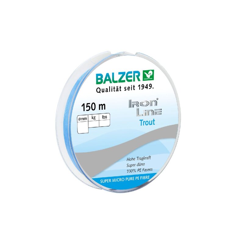 BALZER Iron Line Trout 0,06mm 4,1kg 150m Blau (0,09 € pro 1 m)