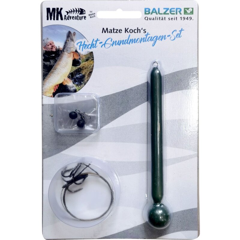 BALZER Matze Koch Grundmontagen Set 3 mit Stehaufblei 6Stk. BALZER Matze Koch Grundmontagen Set 3 mit Stehaufblei 6Stk.
