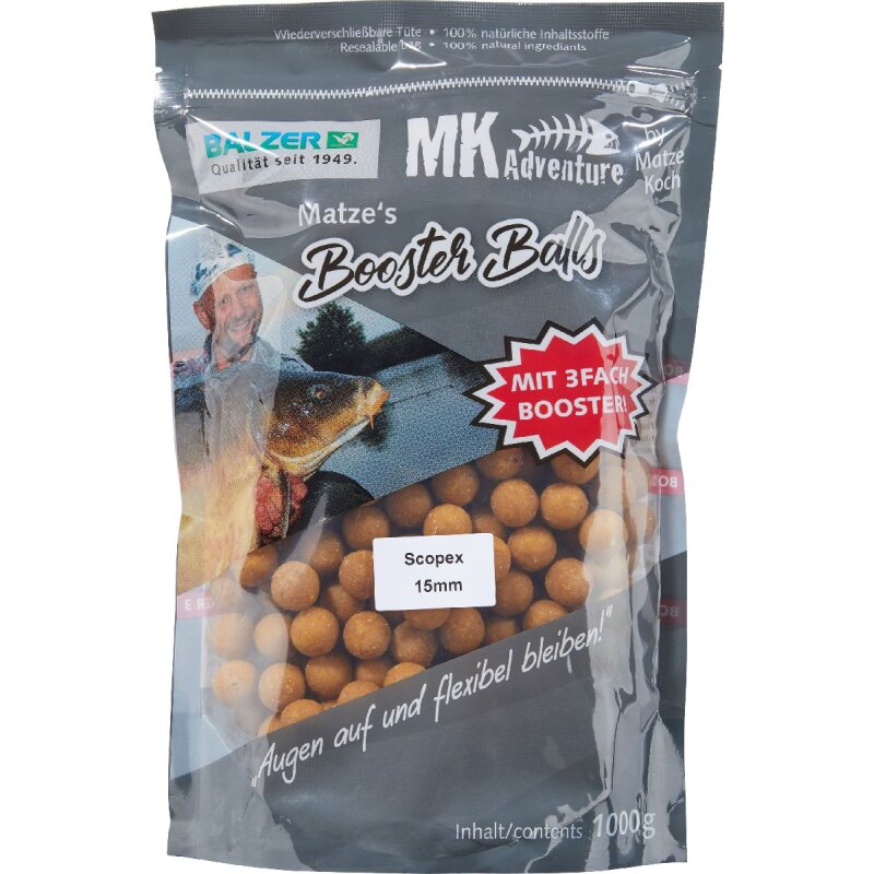 BALZER Matze Koch Booster Balls Scopex 15mm 1kg (10,40 € pro 1 kg)