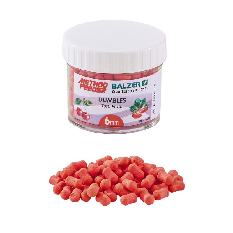 BALZER Method Feeder Dumbbells Tutti Frutti 6mm Rot 60g (86,67 € pro 1 kg)