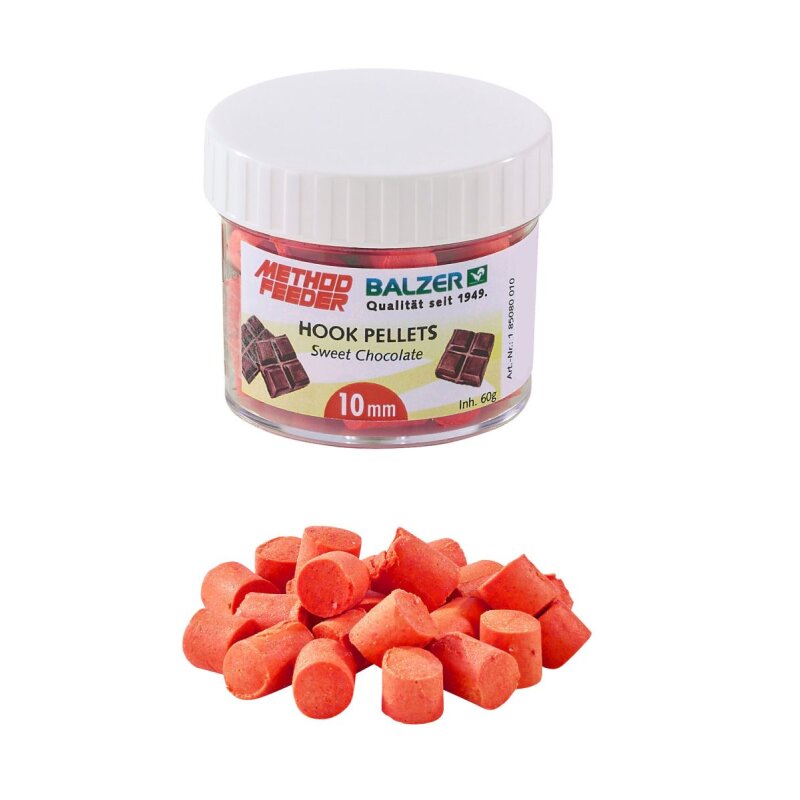 BALZER Method Feeder Pellets Sweet Chocolate 10mm Orange 60g (86,67 € pro 1 kg)