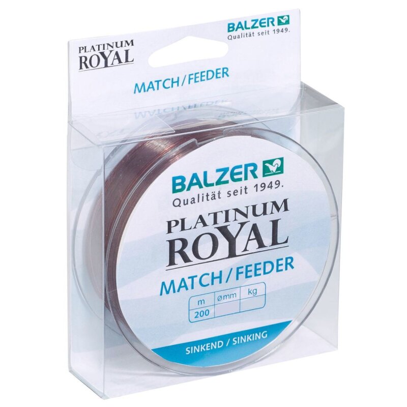 BALZER Platinum Royal Match Feeder 0,22mm 4,6kg 200m Braun (0,03 € pro 1 m)