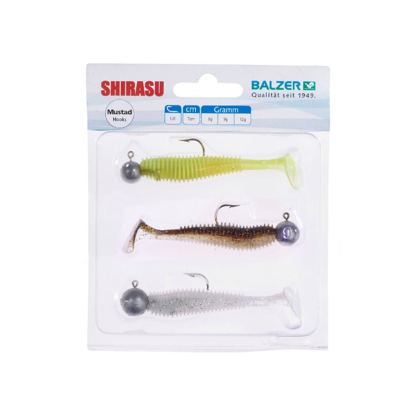BALZER Shirasu Akiri Worm Set Jighead 7cm 6-12g 3Stk. BALZER Shirasu Akiri Worm Set Jighead 7cm 6-12g 3Stk.
