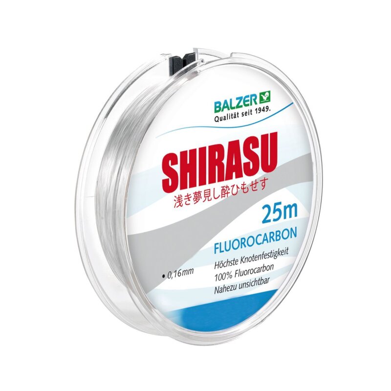 BALZER Shirasu Fluorocarbon 0,28mm 5,8kg 25m Transparent (0,35 € pro 1 m)