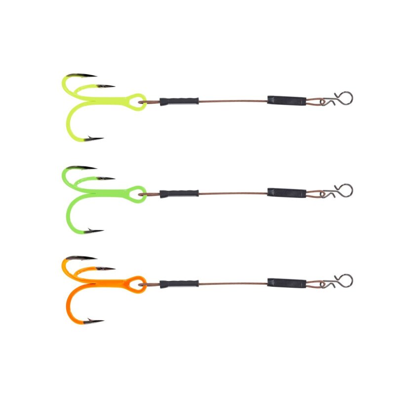 BALZER Shirasu UV Stinger Rig Set 1x7 Gr.2 9,5cm Gelb Grün Orange... BALZER Shirasu UV Stinger Rig Set 1x7 Gr.2 9,5cm Gelb Grün Orange...