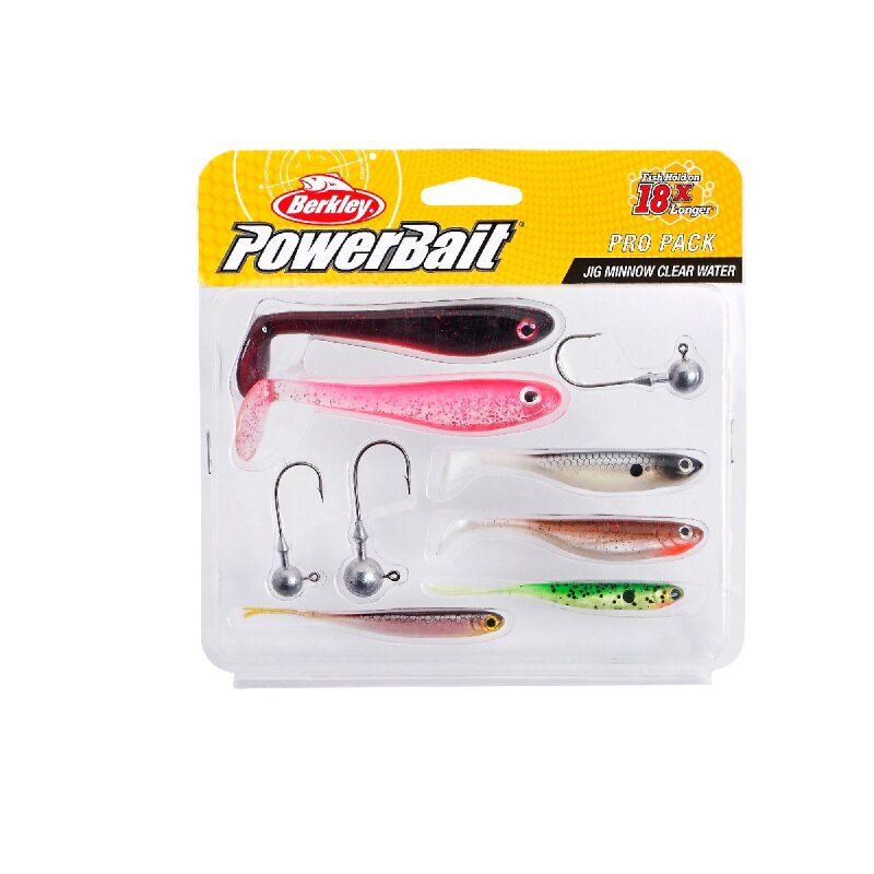 BERKLEY Pro Pack Jig Minnow 7,5cm 10cm Clear Water 6+3Stk. BERKLEY Pro Pack Jig Minnow 7,5cm 10cm Clear Water 6+3Stk.