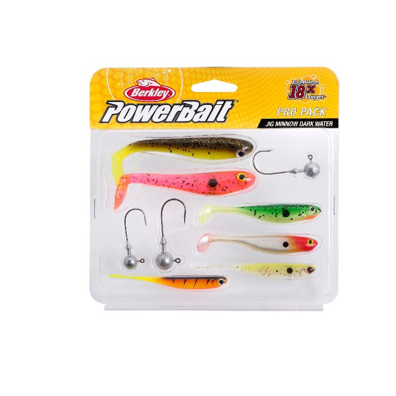 BERKLEY Pro Pack Jig Minnow 7,5cm 10cm Dark Water 7Stk. BERKLEY Pro Pack Jig Minnow 7,5cm 10cm Dark Water 7Stk.