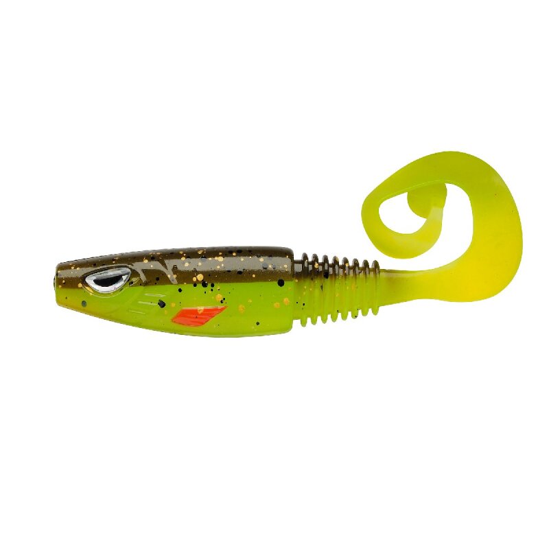 BERKLEY Sick Curl 8cm Brown Chartreuse BERKLEY Sick Curl 8cm Brown Chartreuse