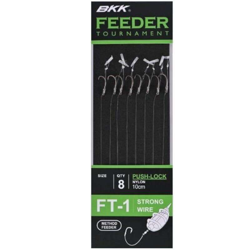 BKK Feeder Tournament FT-1 Push-Lock Rigs Gr.8 0,25mm 10cm... BKK Feeder Tournament FT-1 Push-Lock Rigs Gr.8 0,25mm 10cm...