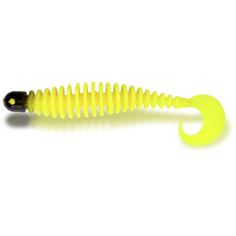 BLACK CAT Curly Worm 17cm 24g Yellow Zombie BLACK CAT Curly Worm 17cm 24g Yellow Zombie
